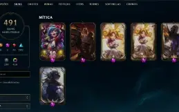 Conta league of legends de 2013 com 491 skins