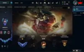 Conta league of legends de 2013 com 491 skins