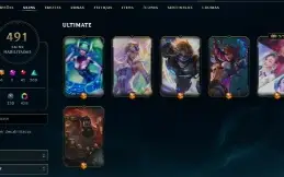 Conta league of legends de 2013 com 491 skins
