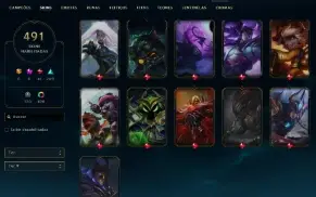 Conta league of legends de 2013 com 491 skins