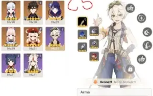 CONTA GENSHIN AR56 com 8 PERSONAGENS 5⭐BENNETT C5 e FUMETSU⭐