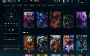 Ouro 4 com 110 Champs e 131 Skins + Rammus Rei
