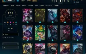Ouro 4 com 110 Champs e 131 Skins + Rammus Rei