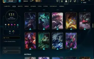 Ouro 4 com 110 Champs e 131 Skins + Rammus Rei