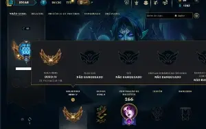 Ouro 4 com 110 Champs e 131 Skins + Rammus Rei