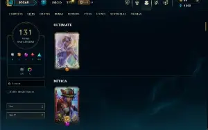 Ouro 4 com 110 Champs e 131 Skins + Rammus Rei
