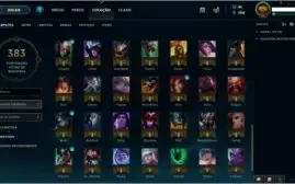 Conta Prata 3 SOLO/ FLEX C/ BORDA GOLD + 90 CHAMP + 27 SKINS