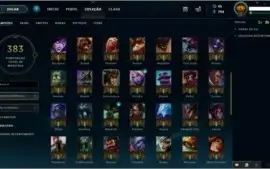 Conta Prata 3 SOLO/ FLEX C/ BORDA GOLD + 90 CHAMP + 27 SKINS