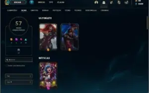 Conta prata 3 com 94 champs e 57 skins