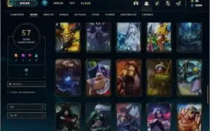 Conta prata 3 com 94 champs e 57 skins
