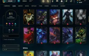 Bronze 2 com 150 Champs e 81 Skins ( MAIN SUP )