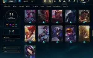 Bronze 2 com 150 Champs e 81 Skins ( MAIN SUP )