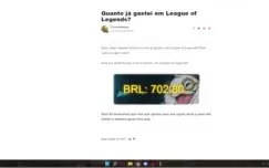 CONTA LEAGUE OF LEGENDS