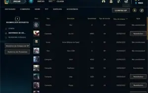 Conta ouro 4 com 20 Champs e 1 Skin + 2 Fragmentos
