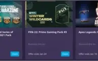 Vendo recompensas do prime gaming