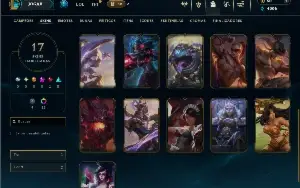 Platina 3 com 45 Champs e 17 Skins +4 Vitoriosas