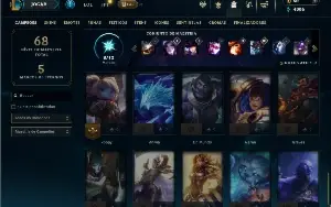 Platina 3 com 45 Champs e 17 Skins +4 Vitoriosas