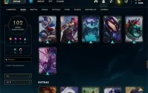 Conta bronze 2 com 91 Champs e 102 Skins + 1 Prestigio