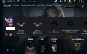 Conta bronze 2 com 91 Champs e 102 Skins + 1 Prestigio
