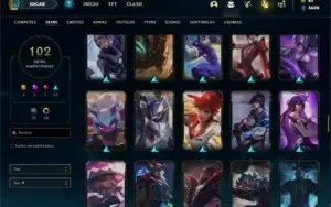 Conta bronze 2 com 91 Champs e 102 Skins + 1 Prestigio