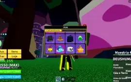 Conta Blox Fruits Level Máximo Godhuman + Soul Guitar