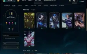 conta lol d3 35 fragmentos de skins