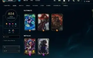 CONTA 404 SKINS / MAIN LUX / PROMOÇÃO