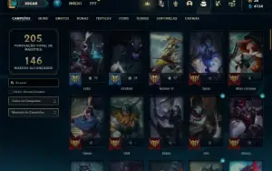 Conta Unranked com 80 Champs e 38 Skins ( MAIN JG )