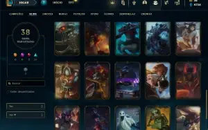 Conta Unranked com 80 Champs e 38 Skins ( MAIN JG )