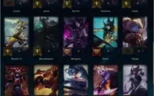 CONTA UNRANKED PLAT S9 26 CAMPEÕES R$120
