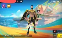 Conta Free Fire com calça Angelical Amarela