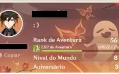 Conta SA Genshin Impact 8 personagens 5* + 6 armas 5* AR56