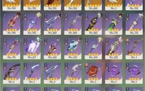 Conta SA Genshin Impact 8 personagens 5* + 6 armas 5* AR56