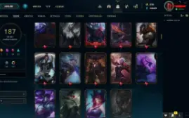 Conta LoL, lvl 384 muitas skins e elo gold 1