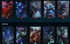 Conta LOL lv276 89 Skins 1 Ultimate 15 lendarias 37 épicas