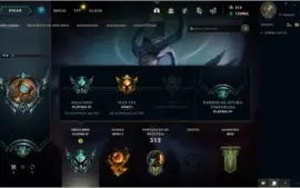 Conta com skin Kayle Juíza e muito mais (Plat IV)