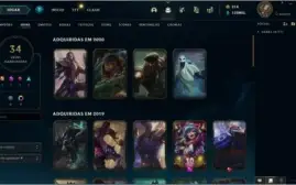 Conta com skin Kayle Juíza e muito mais (Plat IV)