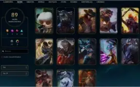 Conta de LoL Platina 4 com 89 skins