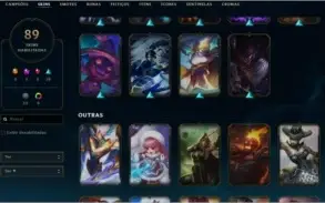 Conta de LoL Platina 4 com 89 skins