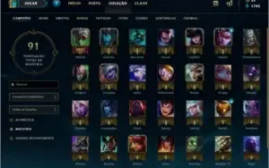 CONTA OURO 4 - 9 SKINS - 30 CAMPEOES