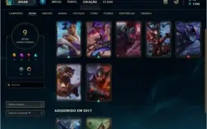 CONTA OURO 4 - 9 SKINS - 30 CAMPEOES