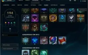 Conta League of legends plat 4 198 skins icones season 2