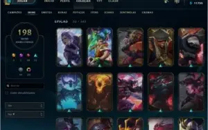 Conta League of legends plat 4 198 skins icones season 2