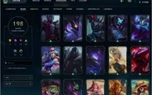Conta League of legends plat 4 198 skins icones season 2