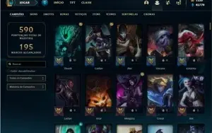 Conta Unranked com TODOS os champs e 338 Skins +8 Vitoriosas