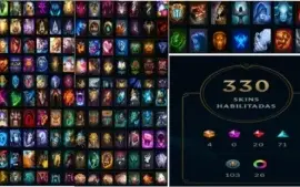 conta league of legends 330 skins