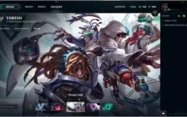 Conta lol Platina V mais 107 skins, quase todos os campeões.