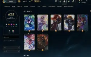 Conta Lol Com 638 Skins All Champs Level 738