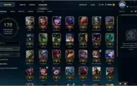conta lol ouro com 15 skins