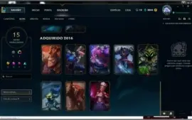 conta lol ouro com 15 skins